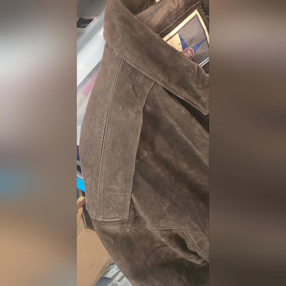 Vintage middlebroon Suede Bomber Jacket - Brown - Picture 3 of 12